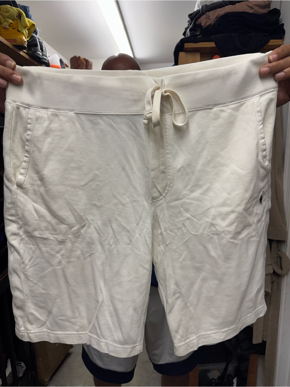 Polo by Ralph Lauren White Athletic Drawstring Shorts